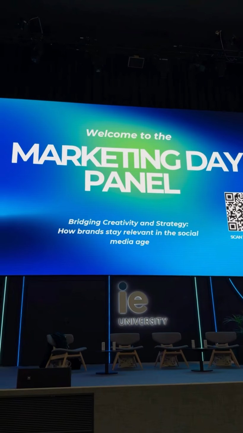 IE Marketing Day 2026 conference stage at IE University
