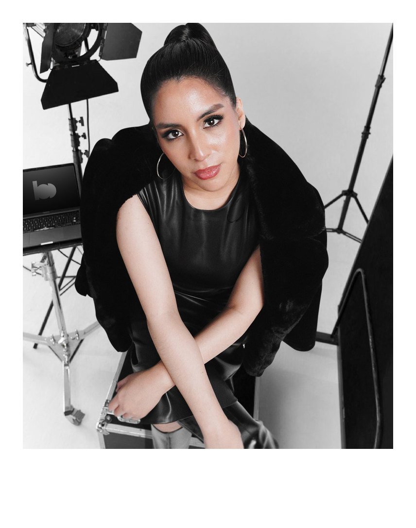 Marcela on a photo set